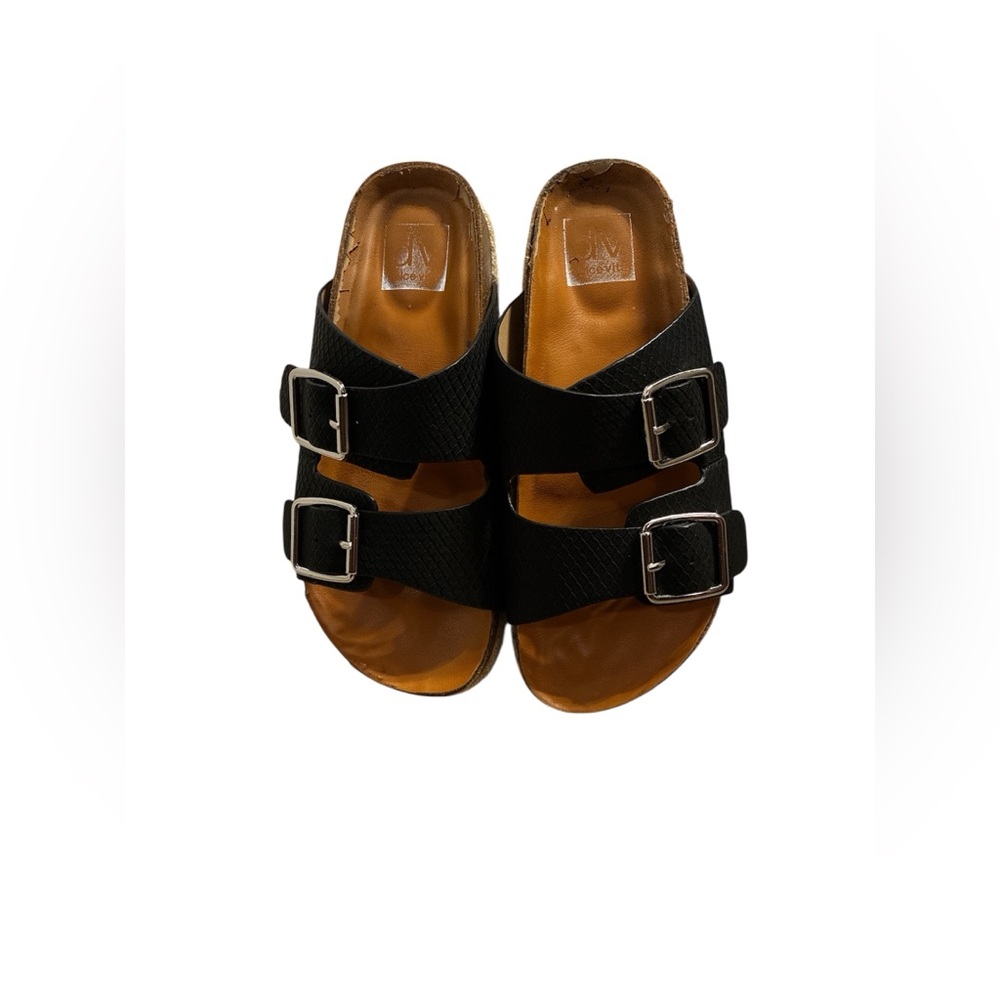 DV by Dolce Vita Carther Black Platform Double Buckle Sandals. Size 6. - Picture 6 of 13